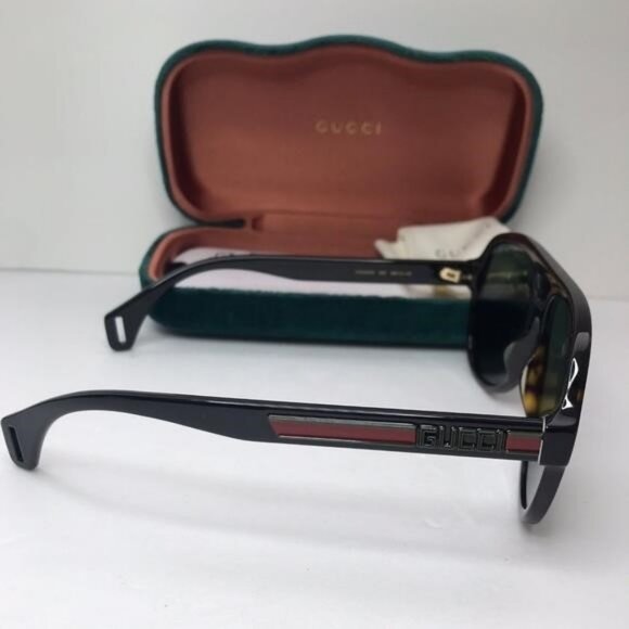 💯 Original Gucci GG0463S Men's Aviator Sunglasses, Brown/Green - Picture 12 of 12